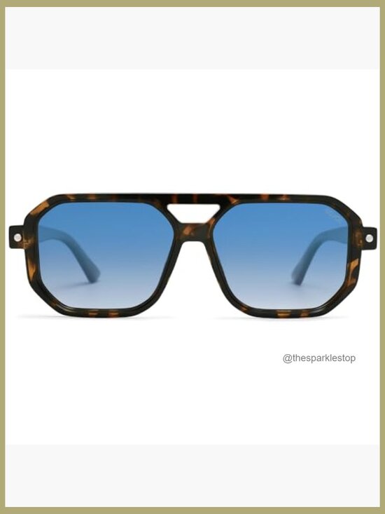 Retro Polarized Square Aviator Sunglasses UV400 Protection Unisex main image 4
